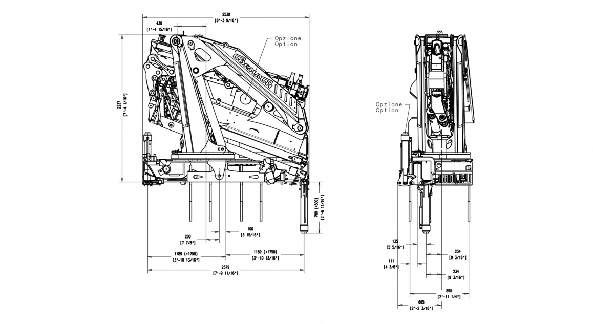 Кран E4F63 – Таблиця розмірів