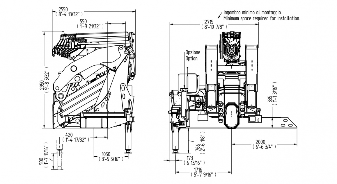 Кран E8F304 – Таблиця розмірів